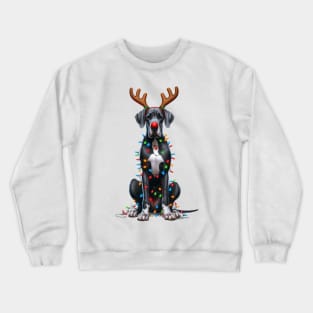 Christmas Red Nose Great Dane Dog Crewneck Sweatshirt